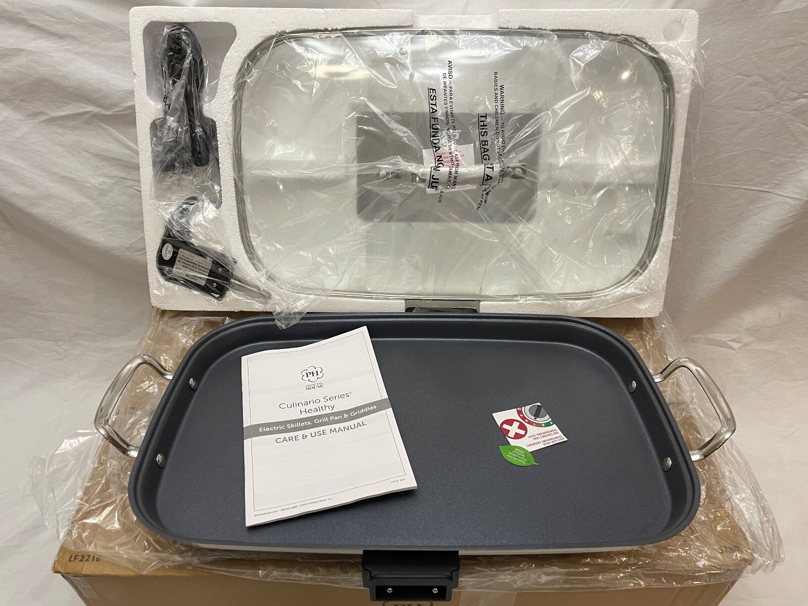 New Princess House Culinario Series Healthy Electric Double Griddle 5780 11x18" eBay