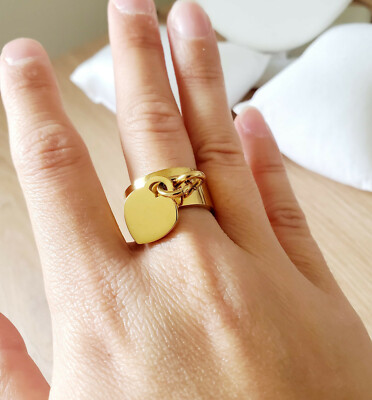 Bague Alliance Femme Acier Inoxydable Argenté - Taille 59 (USA 9) - Neuf