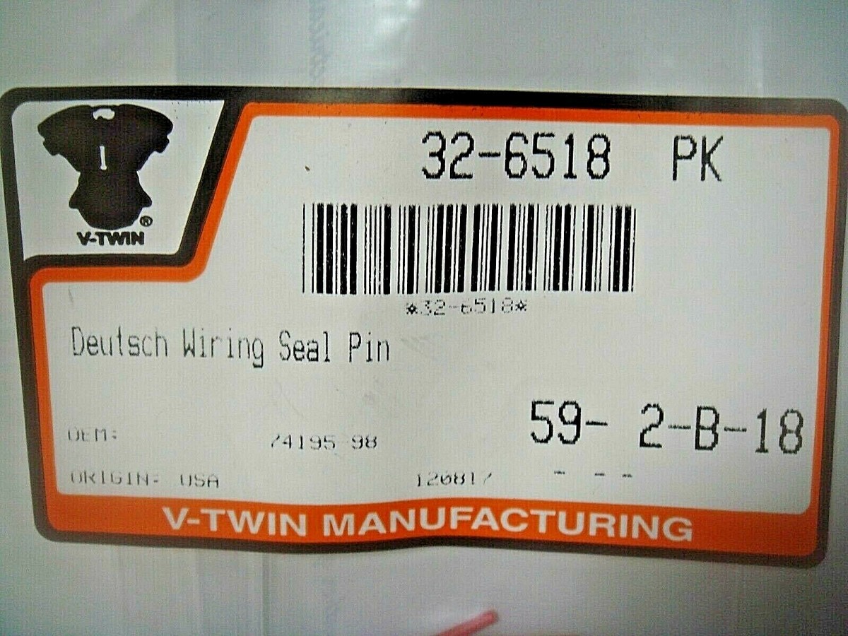 Harley NAMZ Deutsch DTM Wiring Seal Pins HD 74195-98 10 Pack V