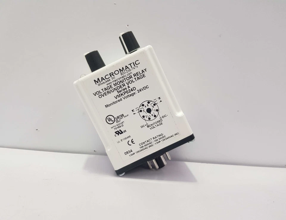 MACROMATIC VMKP024D VOLTAGE MONITOR RELAY OVER/UNDER VOLTAGE SERIES A - Image 2 of 4
