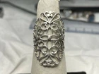Vintage Sterling Silver 925 Open Scroll Ring Size 7.5.