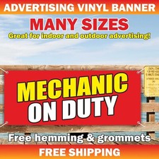 MECHANIC ON DUTY Advertising Banner Vinyl Sign repair service tools garage auto