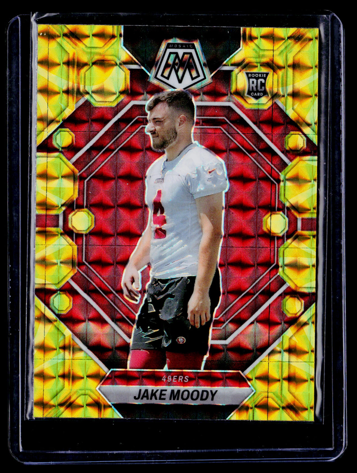 2023 Panini Mosaic #326 Jake Moody Reactive Yellow Mosaic