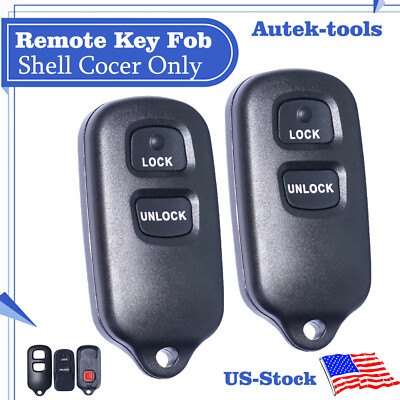 2 Key Fob Shell Cover For Toyota Rav4 Corolla Celica Highlander 2000-2006