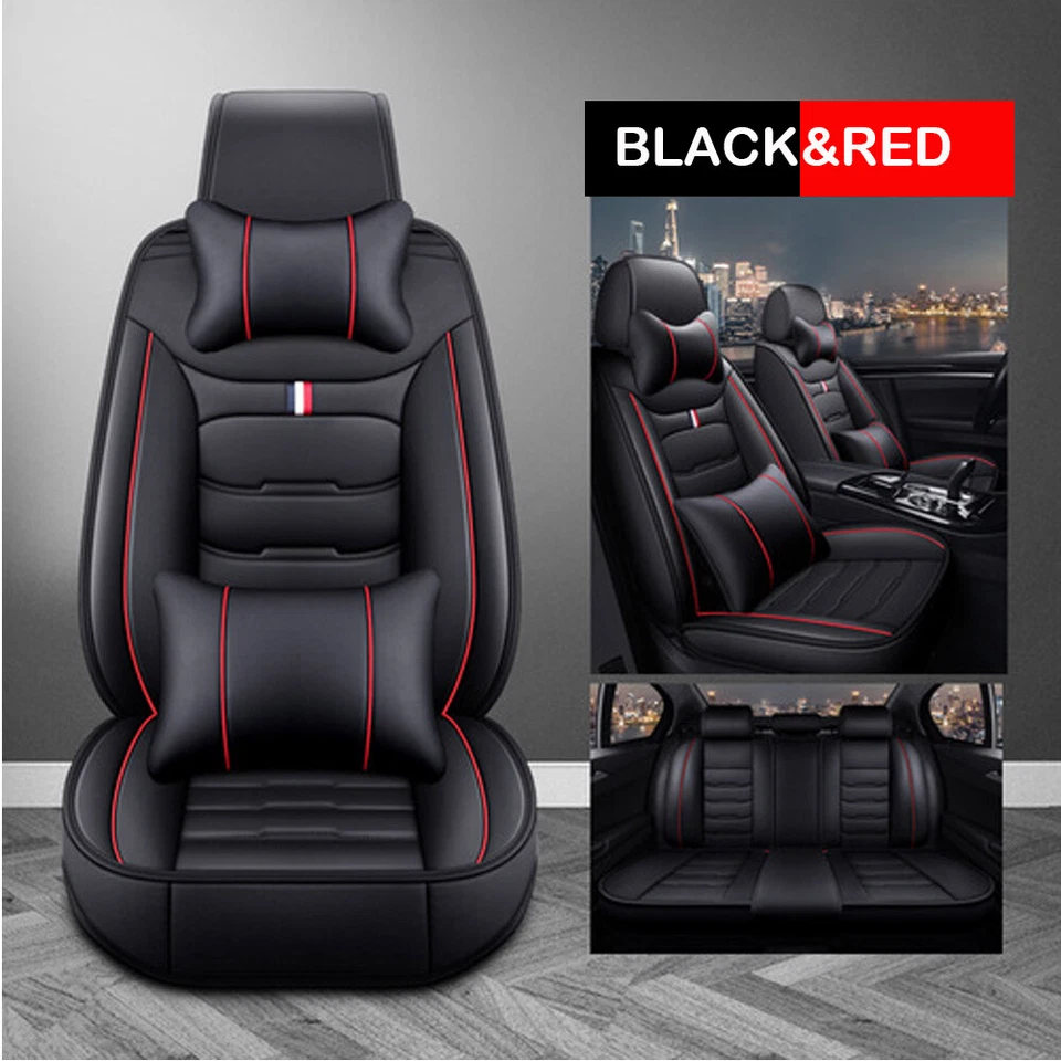 For Jeep Grand Cherokee Wrangler Car Seat Covers Leather Front Rear Cushion Pads - Изображение 4 из 4