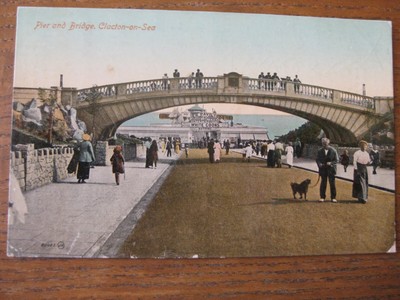 Pier and Bridge, Clacton-on-Sea, Essex - verschickt 1925