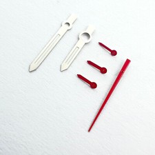 Hand Set - Silver/Red - Eta Valjoux 7750 Chronograph - Clock Hands