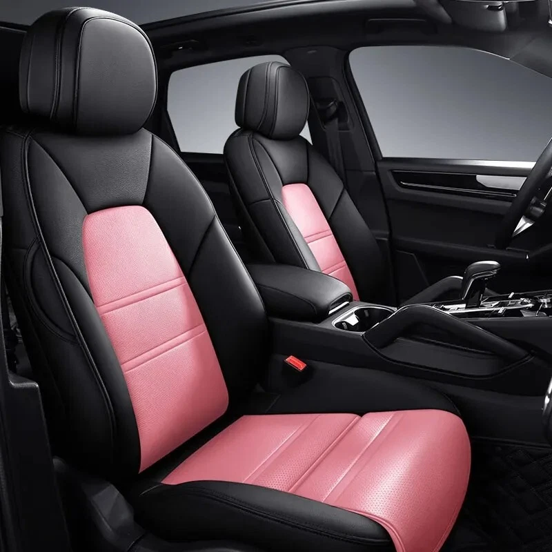 MOTOPTES 定制汽车皮革座垫前后部适用于 2005 - 2023 PORSCHE CAYENNE EV — 第 3/4 张图片