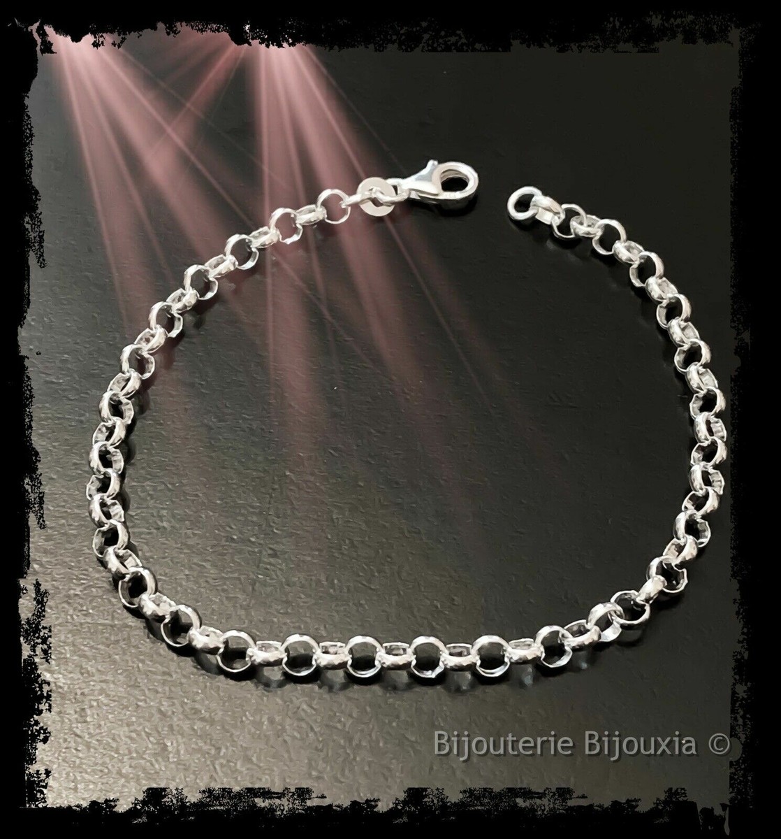 Chaîne Maille Jaseron 3mm - Argent Massif 50cm | La Boutique des Chrétiens