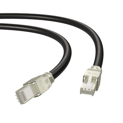 Outdoor RJ45 Netzwerkkabel Erdkabel Schwarz 10GbE PE UV Beständig LAN Patchkabel
