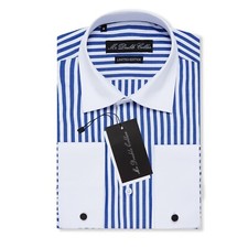 Luxury Mens Casual Double Collar Smart Fit Formal Shirt Italian Design M - 3XL