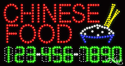 NEW “FOOD TO GO" 32x17 w/YOUR PHONE NUMBER SOLID/ANIMATED LED SIGN 25027 