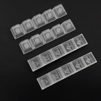 20Keys Cherry Profile Transparent ABS Blank Keycaps Set for Cherry MX Switches