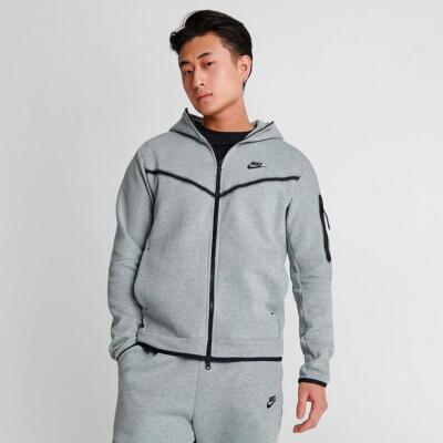 Nike Tech Fleece Hoodie Dark Heather Grey Black OG Full Zip Nike Tech Fleece Hoodie Dark Heather Grey Black OG Full Zip