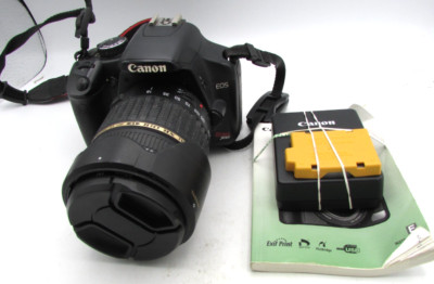 CANON EOS REBEL XTI CAMERA w 450D TAMRON 18-200mm BATTERY CHARGER &CAMERA STRAP
