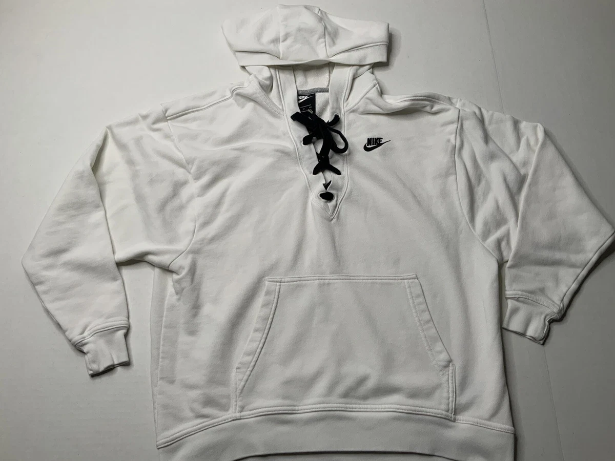 Nike Club Lace-Up Hooded Sweatshirt