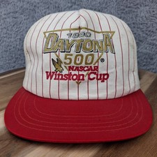 Vintage Winston Cup Daytona 500 NASCAR Trucker Hat Cap White Mesh Snapback 1993