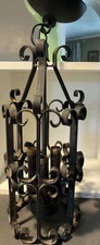 Pendant lamp 3 candle Antique Gothic Chandelier Medieval Wrought Iron Light