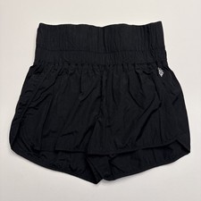 FP Movement Free People Black The Way Home High Waisted Athletic Shorts Size M