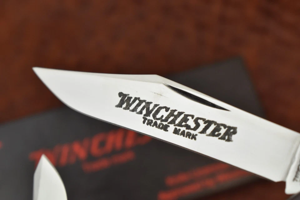 CUCHILLO WHITTLER ROGERS BONE STOCKMAN 1991 MARCA REGISTRADA WINCHESTER HECHO EN EE. UU. (27844 Foto 3 de 4