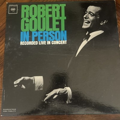 Robert Goulet In Person Live Recording LP Vinyl Columbia Vocal Stereo CBS 888