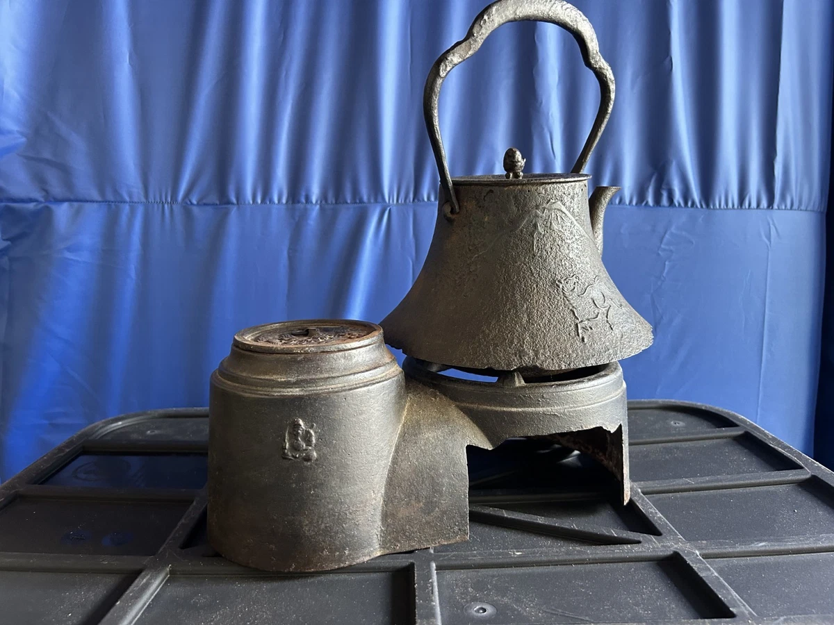 青銅 火鉢 明治レトロ 明治 大正期 大型銅製火鉢40cm 特大銅釜 鉄製五徳 茶道 華道 古道具
