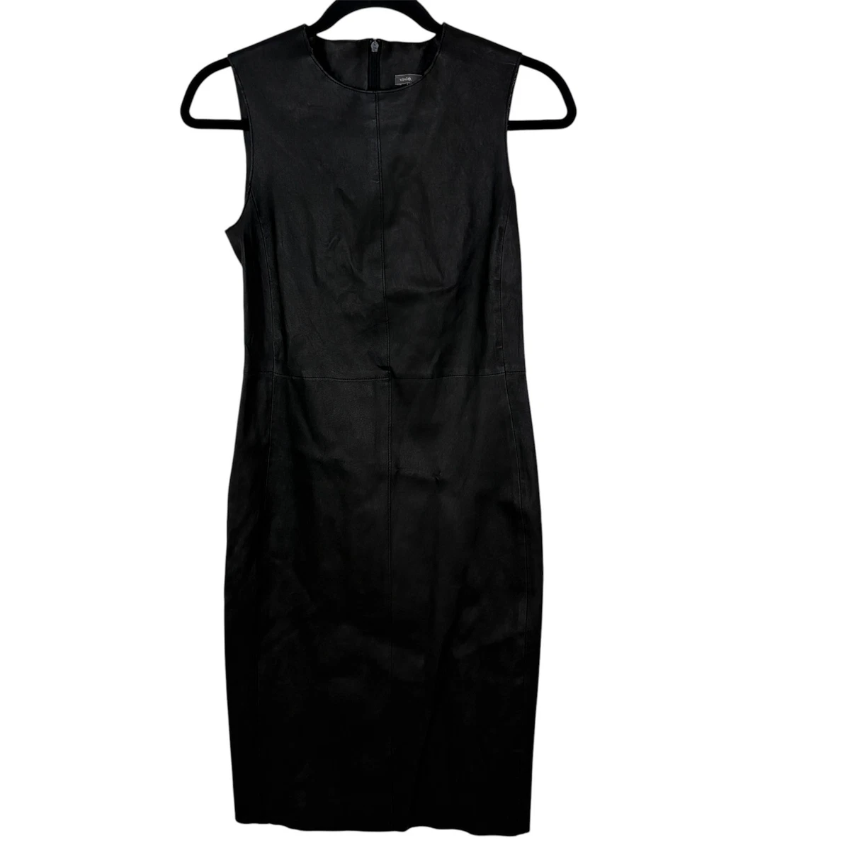 vince stretch leather dress Vince Leather Sleeveless Dress