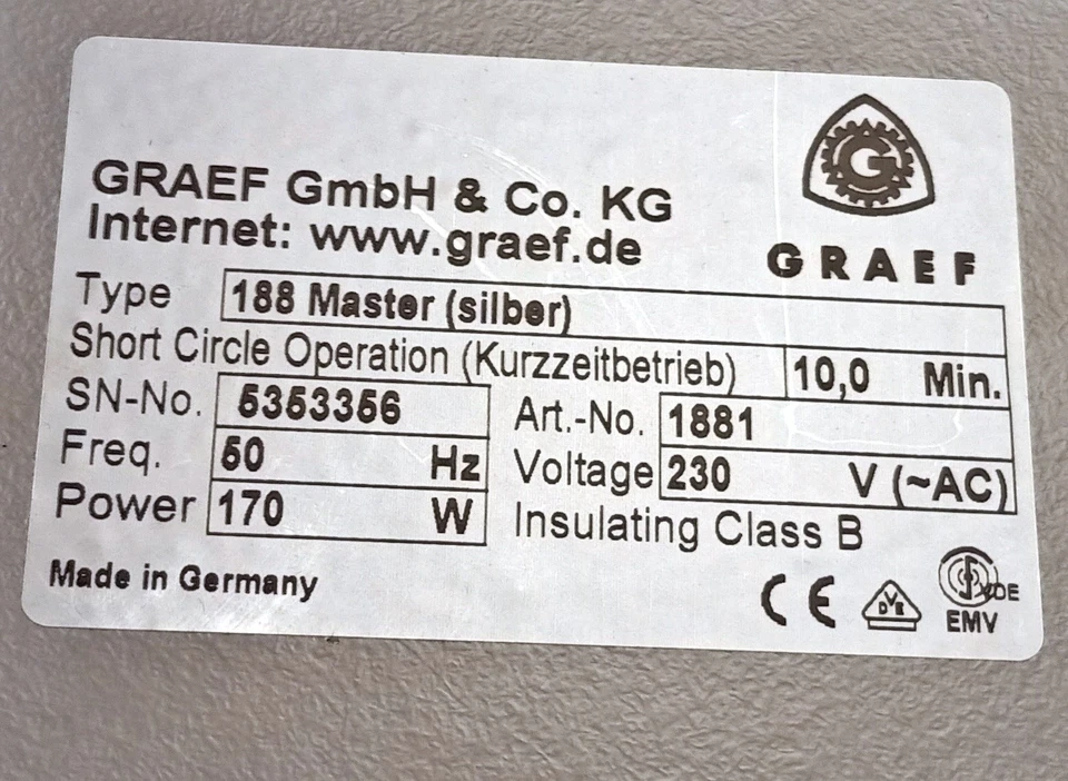 Graef Allesscheider, Kippschneider 188 Master - Bild 4 von 4