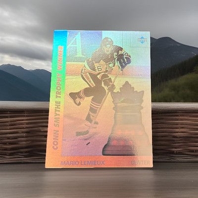 Mario Lemieux 1991-92 Upper Deck Hockey Conn Smythe Trophy Winner Penguins #AW9