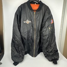 Rothco MA-1 Bomber Jacket 5XL Black/Orange Reversible City of Los Angeles