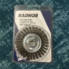 Radnor Wire Wheel, 4  Inch Stringer Beard Twist-.020 Wire, 5/8  -11 Arbor Hole