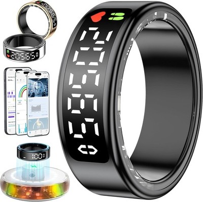 Smart Ring Fitness Tracker mit LED Display 13mm