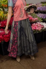 CIRCULAR by MA Dainty - Town Square Skirt - HOME NOTES Army Green, Tomamato Soup