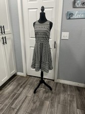 LOFT Monochrome Pattern Dress Size 2