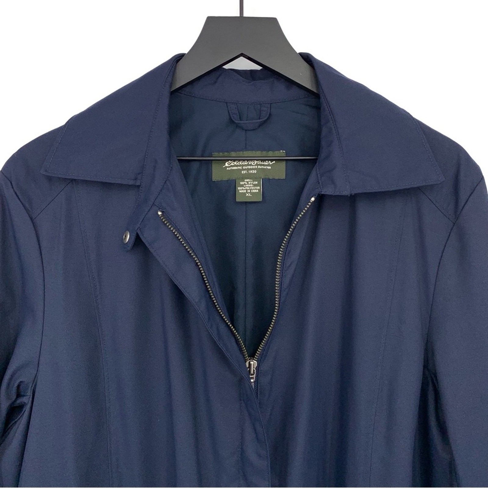 EDDIE BAUER Casual Trench Coat Navy Blue XL - image 5