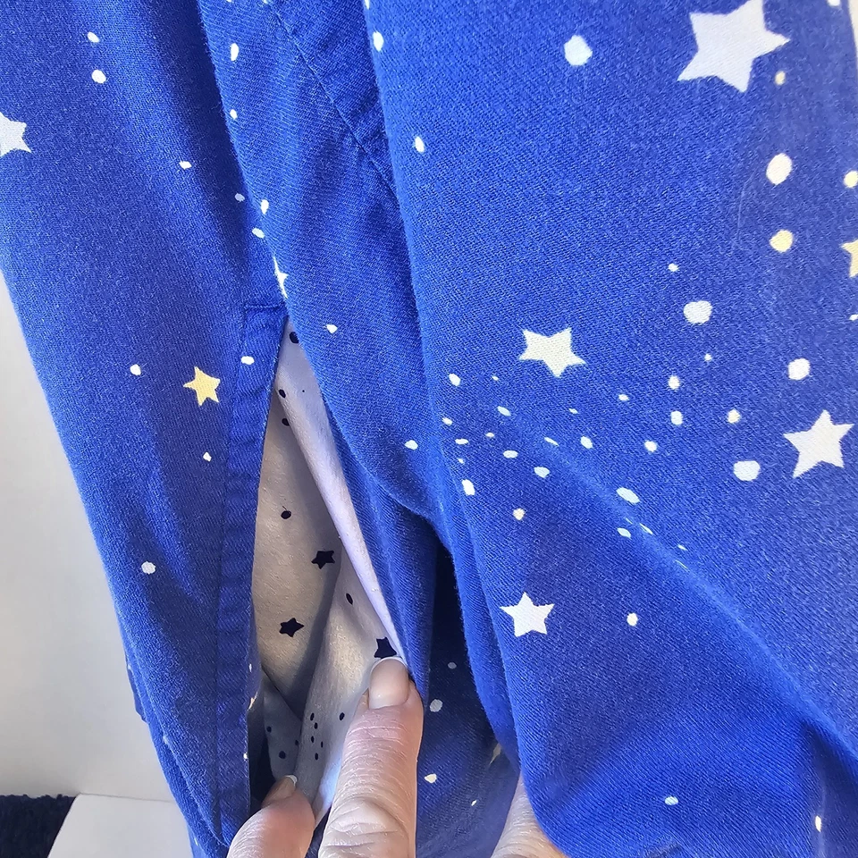 Nick & Nora Starry Night 口袋抓绒蓝色睡衣 尺寸 XXL Lounge 舒适 R129 — 第 3/4 张图片