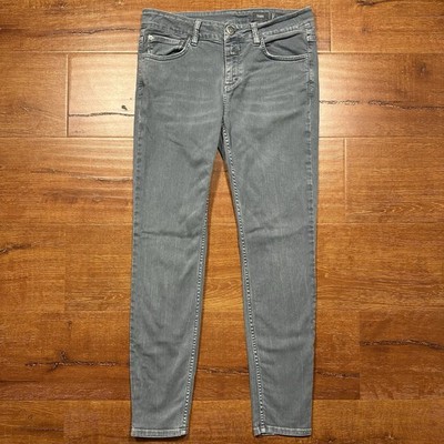 Closed Baker Jeans Womens 29x28 Gray Denim Acid Wash Made in Italy Luxury Alt