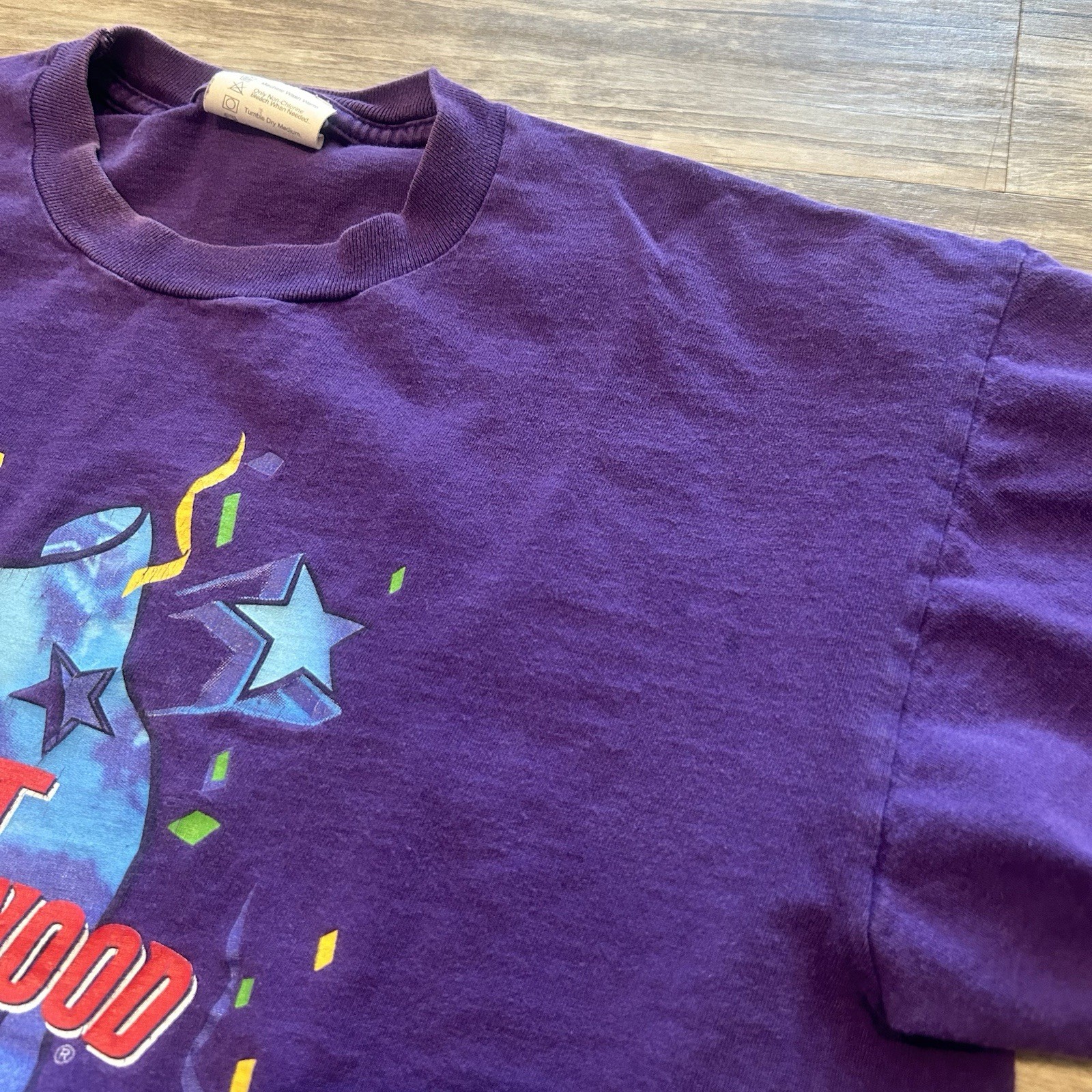 Planet Hollywood New York Vintage 90s Graphic Logo Men’s Blue T-Shirt Size L USA