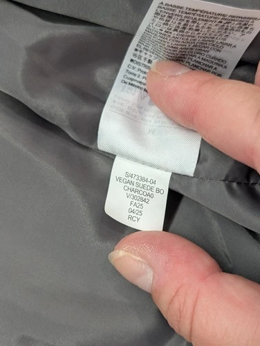 ​Banana Republic Mens Vegan Faux Suede Bomber Jacket Charcoal Gray Medium image 11