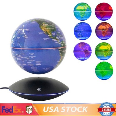 Magnetic Levitation Floating Globe Light LED World Map Rotating Night Lamp NEW