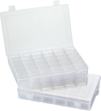 36 Grid Clear Plastic Organizer - Pack of 2- Bead Storage, Craft Organizer, DIY