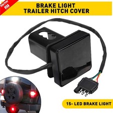Smoked Lens 15 LED Brake Light Trailer Hitch Cover Fit 2" Towing & Hauling New