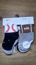 Nike Baby Socks 6-Pack   Sports Baseball Football Soccer  Size 12-24M