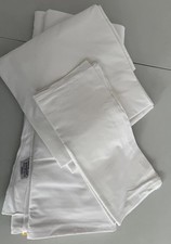 2 x Double Size Bedding Sets Ex Hotel Bed  White Linen 70% Cotton 30% Polyester 
