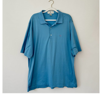 Fairway & Greene Cotton Embroidered John s Island Golf Polo, Pool Blue   XL