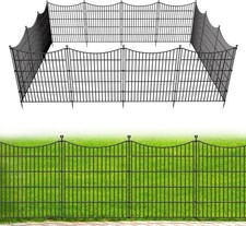No Dig Garden Fence Outdoor for Yard 15 Panels 81x1080cm Decorative Dog Fence