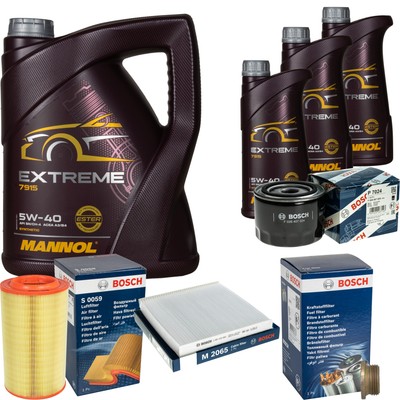 BOSCH Inspektionspaket 8 L MANNOL Extreme 5W-40 für Fiat Ducato Kasten 130