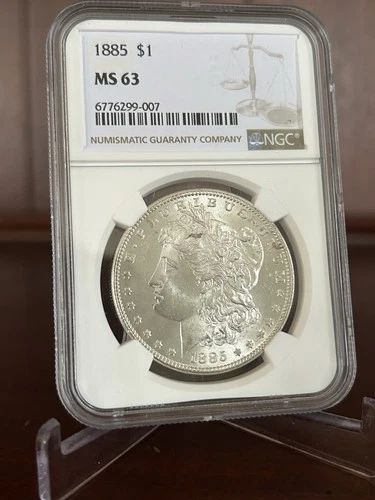 1885 Morgan Dollar Philadelphia NGC MS63 Silver $1 Coin Uncirculated
