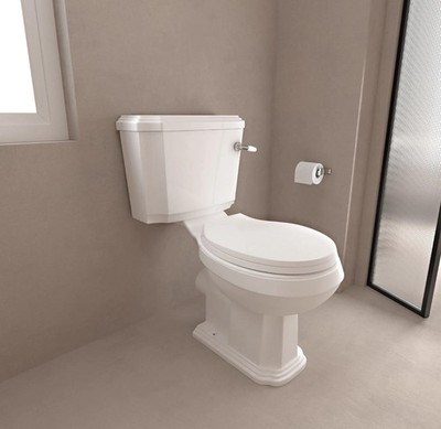 Badezimmer Traditionell Close Coupled WC Pfanne mit Soft Close Sitz Spülkasten WC