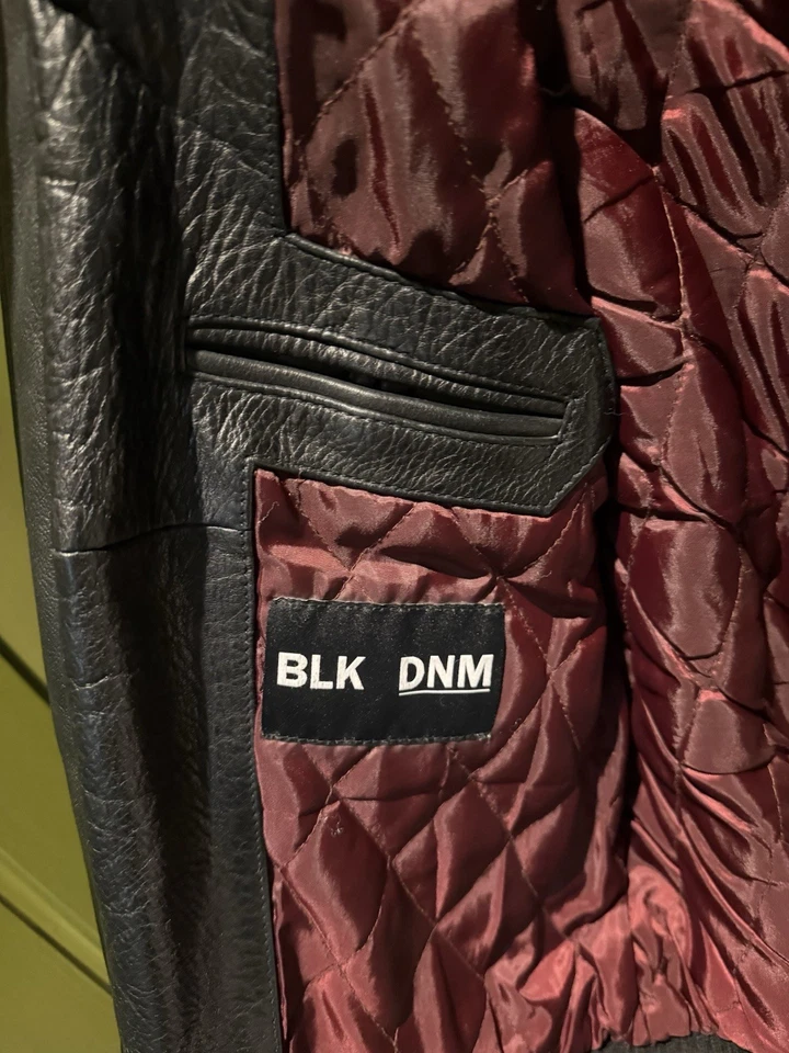 BLK DNM PILOT LEATHER JACKET. RRP- £900 - Size Medium - Excellent Condition - Image 3 of 4